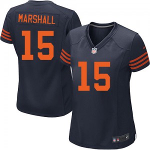Femmes Nike Chicago Bears # 15 Brandon Marshall Élite Navy Bleu années 1940 Throwback alternent NFL Maillot Magasin Femmes Nike Chicago Bears # 15 Brandon Marshall Élite Navy Bleu années 1940 Throwback alternent NFL Maillot Magasin