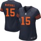 Women Nike Chicago Bears &15 Brandon Marshall Elite Navy Blue 1940s Throwback Alternate NFL Jersey