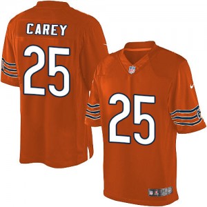 Jeunes Bears de Chicago Nike # 25 Ka'Deem Carey Élite NFL de rechange Orange Maillot Magasin