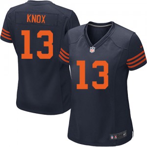 Femmes Nike Chicago Bears # 13 Johnny Knox élite bleu marine des années 1940 Throwback alternent NFL Maillot Magasin