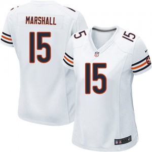 Femmes Nike Chicago Bears # 15 Brandon Marshall Élite blanc NFL Maillot Magasin
