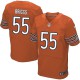Men Nike Chicago Bears &55 Lance Briggs Elite Orange Alternate NFL Jersey