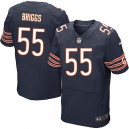 Men Nike Chicago Bears &55 Lance Briggs Elite Navy Blue Team Color NFL Jersey