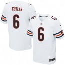 Men Nike Chicago Bears &6 Jay Cutler Elite White NFL Jersey