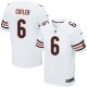 Men Nike Chicago Bears &6 Jay Cutler Elite White NFL Jersey