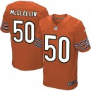 Men Nike Chicago Bears &50 Shea McClellin Elite Orange Alternate NFL Jersey