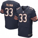 Men Nike Chicago Bears &33 Charles Tillman Elite Navy Blue Team Color NFL Jersey