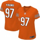 Women Nike Chicago Bears &97 Willie Young Elite Orange Alternate NFL Jersey