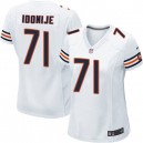 Women Nike Chicago Bears &71 Israel Idonije Elite White NFL Jersey