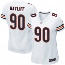 Women Nike Chicago Bears &90 Jay Ratliff Elite White NFL Jersey