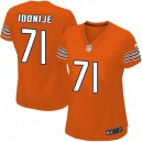 Women Nike Chicago Bears &71 Israel Idonije Elite Orange Alternate NFL Jersey