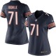 Women Nike Chicago Bears &71 Israel Idonije Elite Navy Blue Team Color NFL Jersey