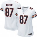 Women Nike Chicago Bears &87 Domenik Hixon Elite White NFL Jersey