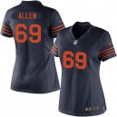 Women Nike Chicago Bears &69 Jared Allen Elite Navy Blue 1940s Throwback Alternate NFL Jersey