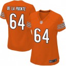 Women Nike Chicago Bears &64 Brian De La Puente Elite Orange Alternate NFL Jersey