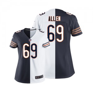 Femmes Nike Chicago Bears # 69 Jared Allen Élite Team/route deux tonnes NFL Maillot Magasin