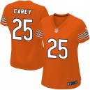 Women Nike Chicago Bears &25 Ka'Deem Carey Elite Orange Alternate NFL Jersey