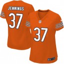 Women Nike Chicago Bears &37 M.D. Jennings Elite Orange Alternate NFL Jersey