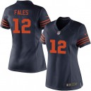 Women Nike Chicago Bears &12 David Fales Elite Navy Blue 1940s Throwback Alternate NFL Jersey