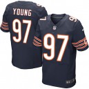 Men Nike Chicago Bears &97 Willie Young Elite Navy Blue Team Color NFL Jersey