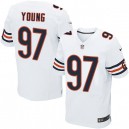 Men Nike Chicago Bears &97 Willie Young Elite White NFL Jersey