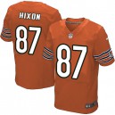 Men Nike Chicago Bears &87 Domenik Hixon Elite Orange Alternate NFL Jersey