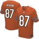 Men Nike Chicago Bears &87 Domenik Hixon Elite Orange Alternate NFL Jersey