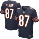 Men Nike Chicago Bears &87 Domenik Hixon Elite Navy Blue Team Color NFL Jersey