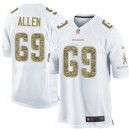 Men Nike Chicago Bears &69 Jared Allen Elite White Salute to Service NFL Jersey