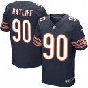 Men Nike Chicago Bears &90 Jay Ratliff Elite Navy Blue Team Color NFL Jersey