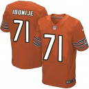 Men Nike Chicago Bears &71 Israel Idonije Elite Orange Alternate NFL Jersey