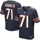 Men Nike Chicago Bears &71 Israel Idonije Elite Navy Blue Team Color NFL Jersey