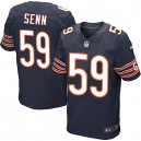 Men Nike Chicago Bears &59 Jordan Senn Elite Navy Blue Team Color NFL Jersey