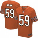 Men Nike Chicago Bears &59 Jordan Senn Elite Orange Alternate NFL Jersey