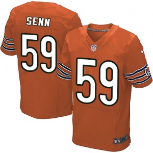 Hommes Nike Chicago Bears # 59 Jordan Senn Élite Orange alternent NFL Maillot Magasin