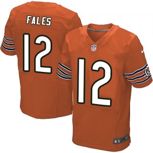 Hommes Nike Chicago Bears # 12 David Fales Élite Orange alternent NFL Maillot Magasin