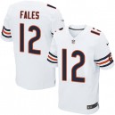 Men Nike Chicago Bears &12 David Fales Elite White NFL Jersey