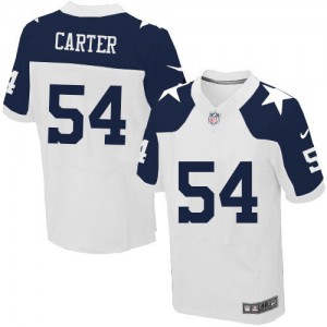 Hommes Nike Dallas Cowboys # 54 Bruce Carter élite blanche Throwback alternent NFL Maillot Magasin