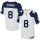 Hommes Nike Dallas Cowboys # 8 Troy Aikman Élite Throwback remplaçant NFL maillot de blanc