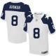 Men Nike Dallas Cowboys &8 Troy Aikman Elite White Throwback Alternate NFL Jersey