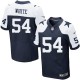 Hommes Nike Dallas Cowboys # 54 Randy Blanc Élite bleu marine Throwback alternent NFL Maillot Magasin