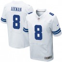 Men Nike Dallas Cowboys &8 Troy Aikman Elite White NFL Jersey