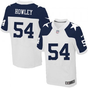 Hommes Nike Dallas Cowboys # 54 Chuck Howley Élite Throwback remplaçant NFL maillot de blanc