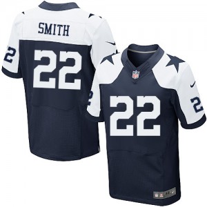 Hommes Nike Dallas Cowboys # 22 Emmitt Smith élite bleu marine Throwback alternent NFL Maillot Magasin Hommes Nike Dallas Cowboys # 22 Emmitt Smith élite bleu marine Throwback alternent NFL Maillot Magasin