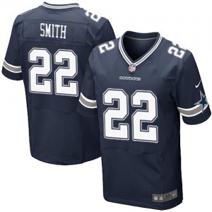 Hommes Nike Dallas Cowboys # 22 Emmitt Smith élite bleu marine équipe NFL Maillot Magasin de couleur