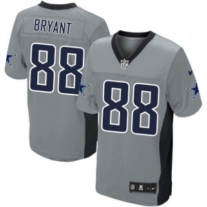 Hommes Nike Dallas Cowboys # 88 Dez Bryant élite gris ombre NFL Maillot Magasin