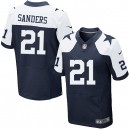 Men Nike Dallas Cowboys &21 Deion Sanders Elite Navy Blue Throwback Alternate NFL Jersey