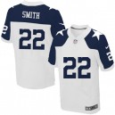 Men Nike Dallas Cowboys &22 Emmitt Smith Elite White Throwback Alternate NFL Jersey