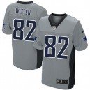 Men Nike Dallas Cowboys &82 Jason Witten Elite Grey Shadow NFL Jersey