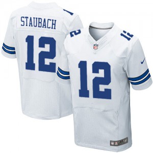Hommes Nike Dallas Cowboys # 12 Roger Staubach Élite blanc NFL Maillot Magasin